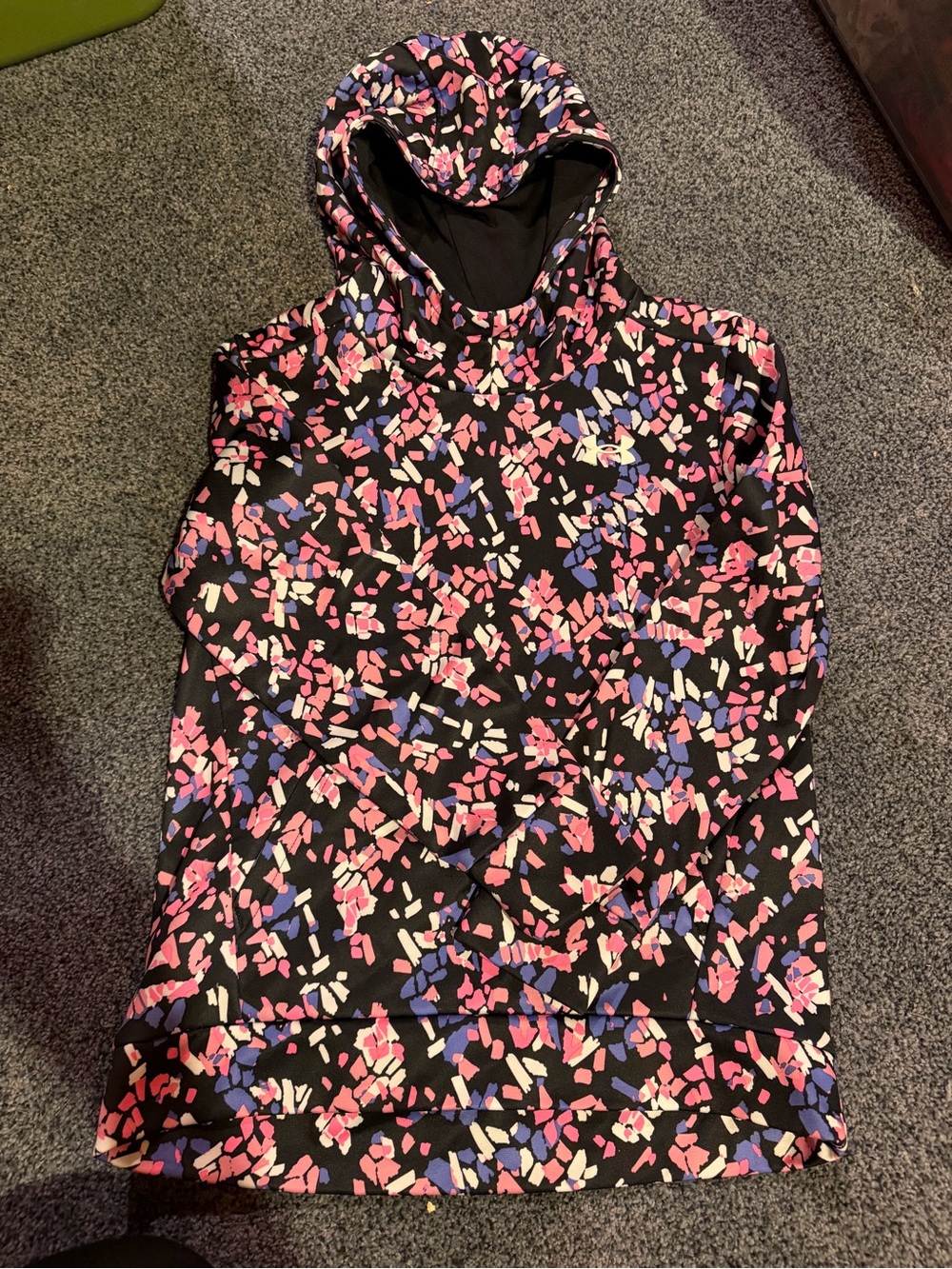 Under Armour Girls Hoodie with Pink & Purple Confetti Print